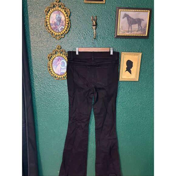 Spanx Black Flare Pants Women’s Size Large Stretch Pull-On Smoothing - Picture 2 of 4